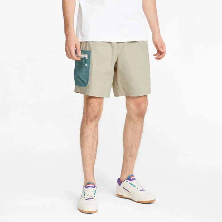 PUMA x BUTTER GOODS Casual Shorts Men's Light Brown-3
