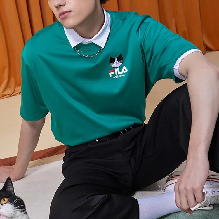 FILA T Shirts Unisex Hedge Green-5