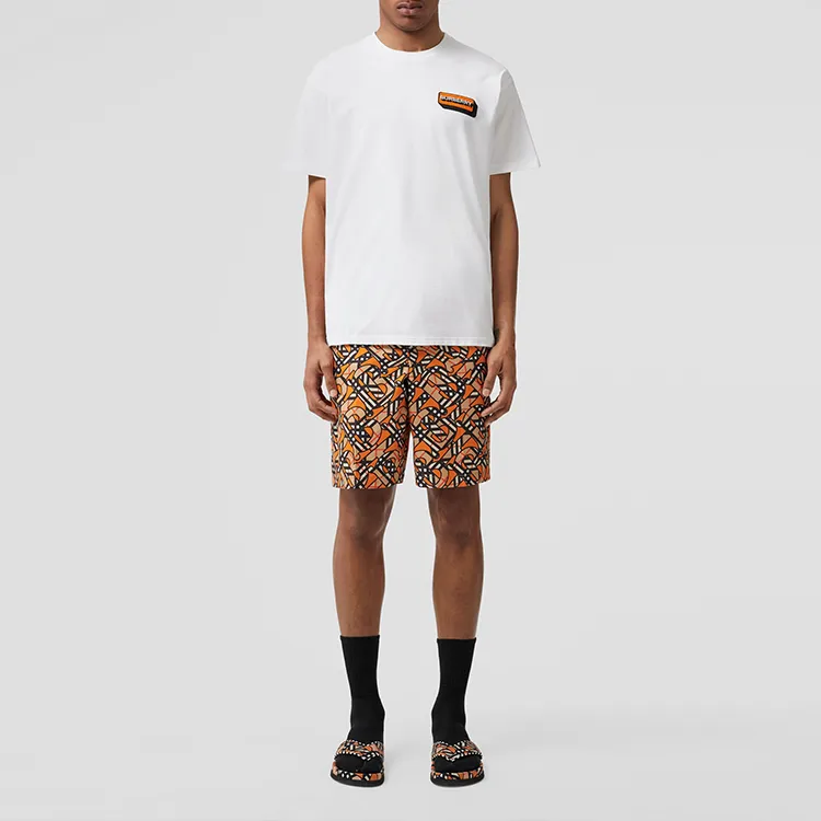 Burberry Logo Applique Cotton Oversized T shirt-1