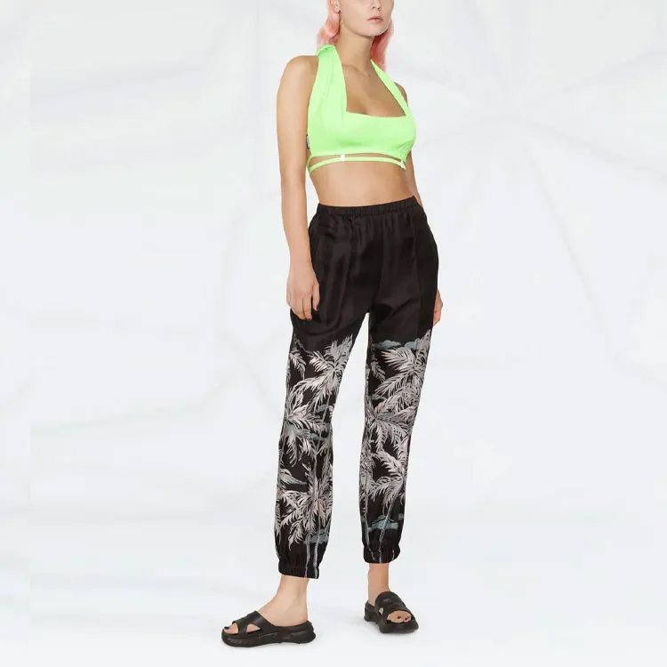 PALM ANGELS Knitted Sweatpants Women's Black-3