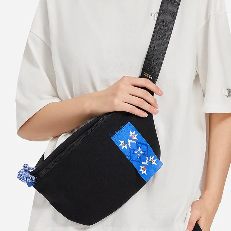 LiNing Fabric Sports Bag Shoulder Bag Fanny Pack Regular Unisex Black-3
