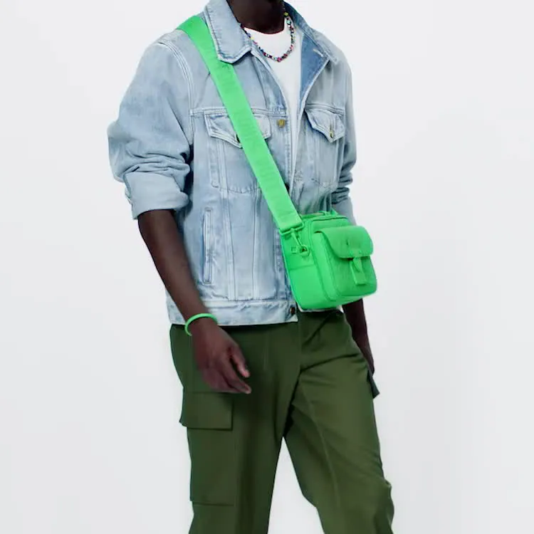 LOUIS VUITTON S Lock Messenger Monogram Embossed Minty Green-5