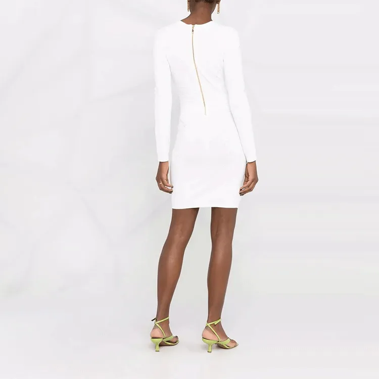 PINKO SS22 Long Sleeved Dress Women's White-1