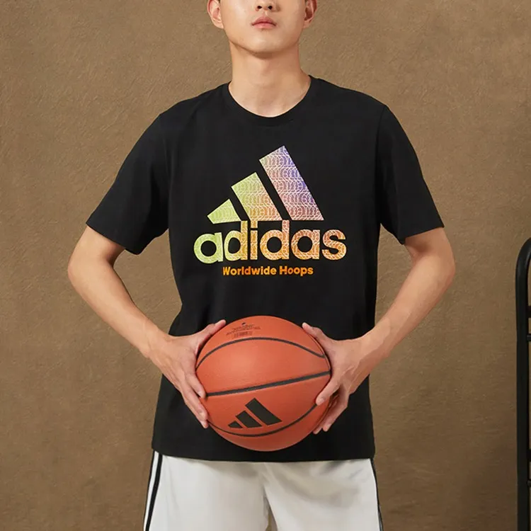 Adidas Drop Shoulder Sleeve T-Shirt Men's Black-1