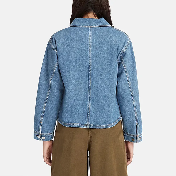 Timberland Denim Jackets Women's Blue-3