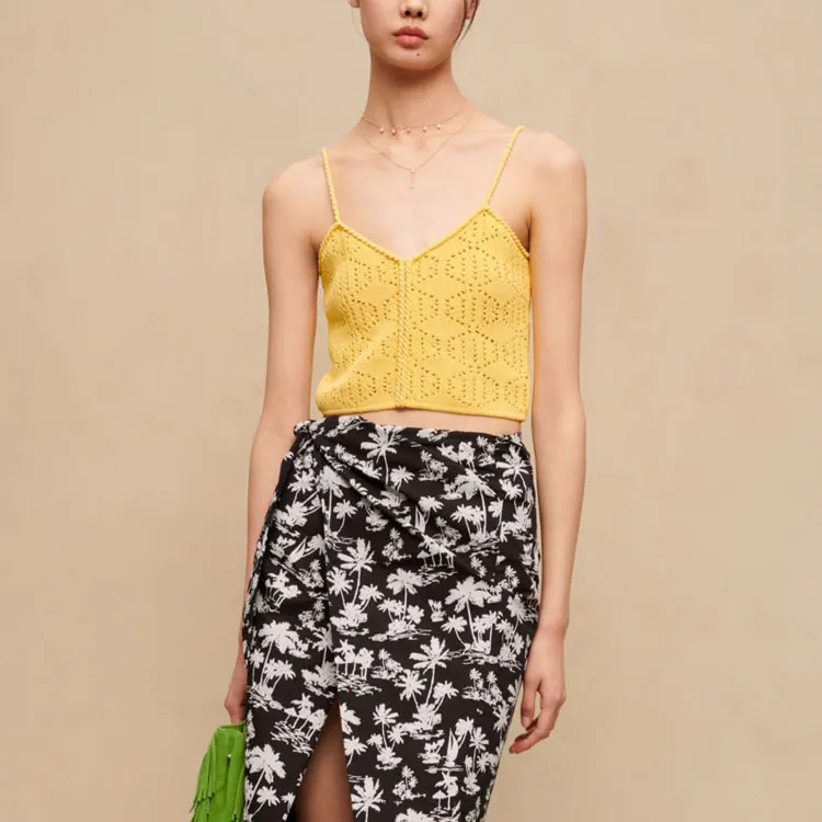 Maje Tank Tops Women's Yellow-2