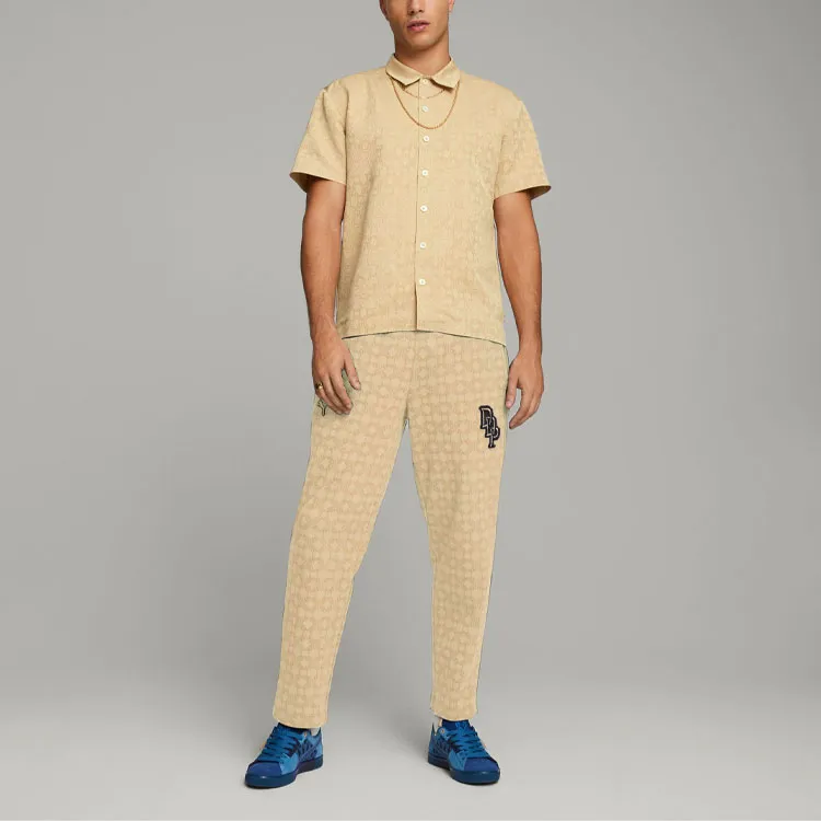 PUMA X DAPPER DAN Co branded Series Shirts Men Ginger Yellow-3