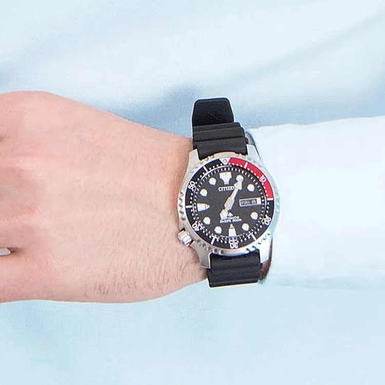 CITIZEN Promaster Collection Automatic Mechanical Movement Rubber Strap Watch 42mm Men's Watches Black Dial NY0085 19E-4