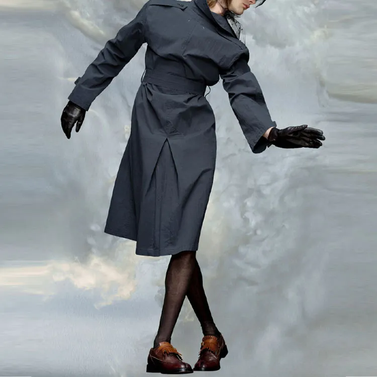 Maison Margiela Belted Button Up Trench Coat-1