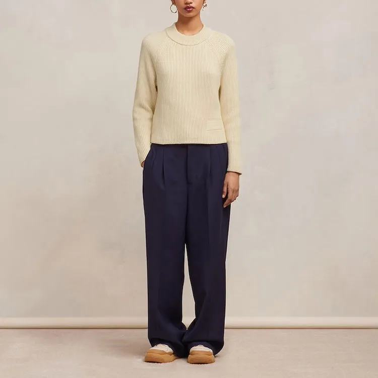Ami Label Knit Sweater 'Ivory'-2