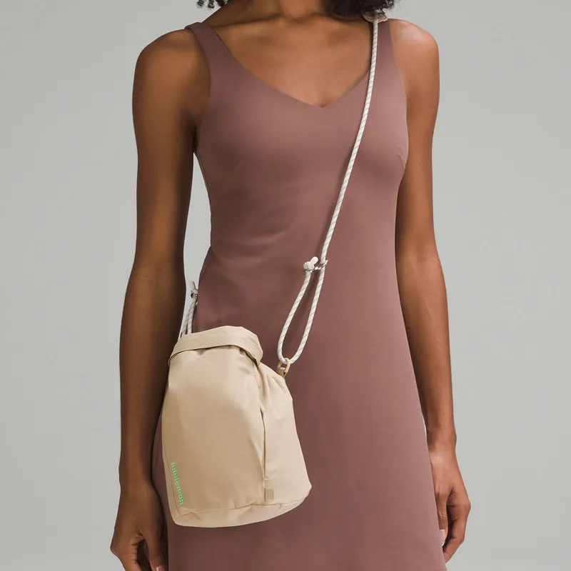 Lululemon Nylon Shoulder Bag Crossbody Bag Unisex Beige-4