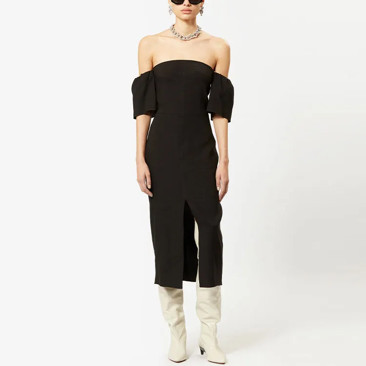 ISABEL MARANT Stony Off shoulder Midi Dress-1