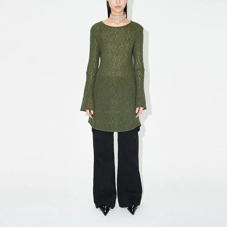 OUR LEGACY Two Face Crochet knit Minidress-1