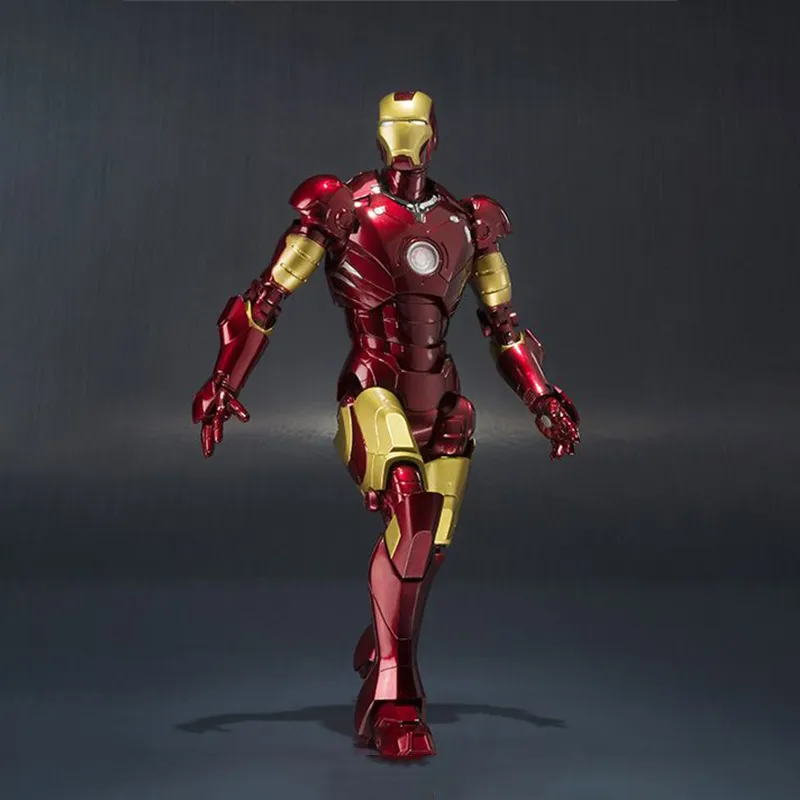 BANDAI Iron Man Marvel Avengers MK3 Mark Three With Base Poseable Scale Figures-1