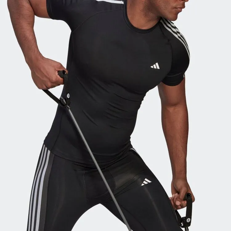 Adidas Techfit 3 Stripes Training Tee-4