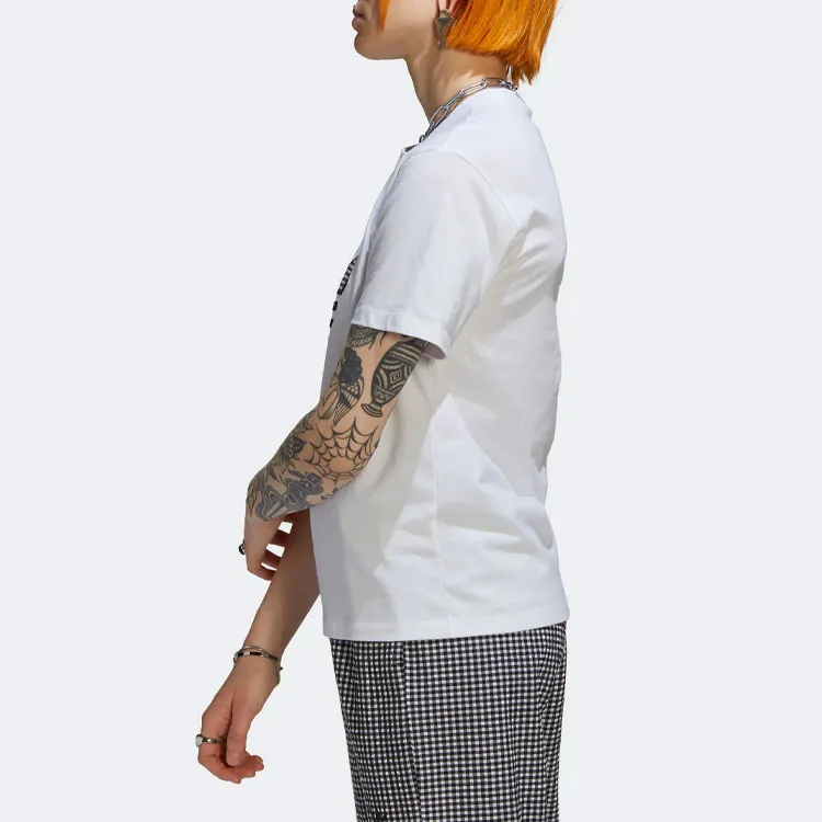 Adidas Originals WHITE T Shirts Women's White-4