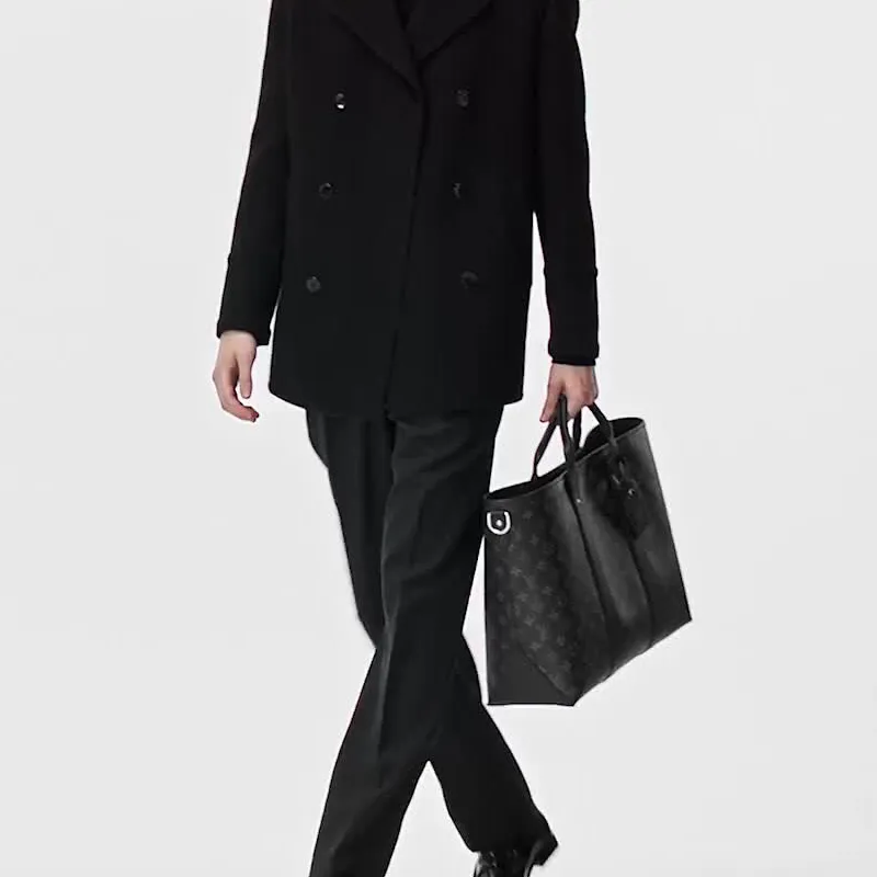 LOUIS VUITTON Weekend Tote Nm Black-6