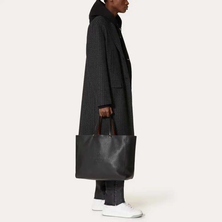 Valentino Optical Motif Single Breasted Coat-3