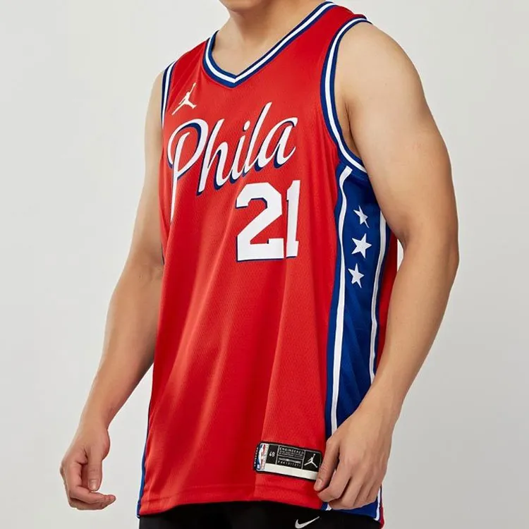 Jordan Basketball Jerseys Men's Red-2