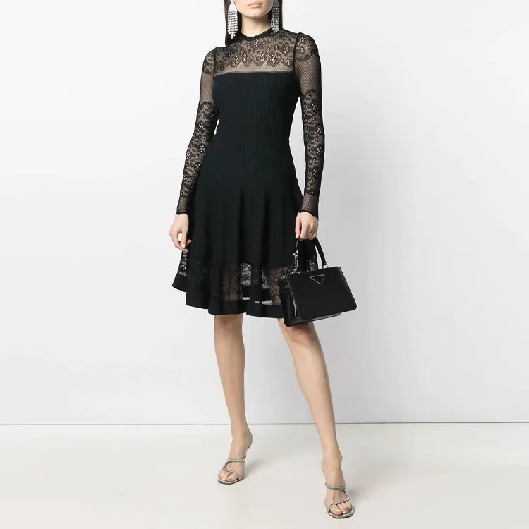 Alexander McQueen Long Sleeved Dress Women's Black-3