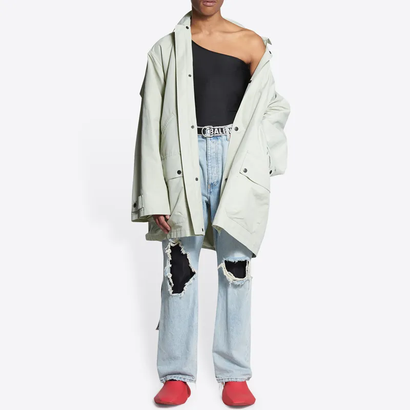 Balenciaga SS22 Parka Coats Men's Light Beige-2