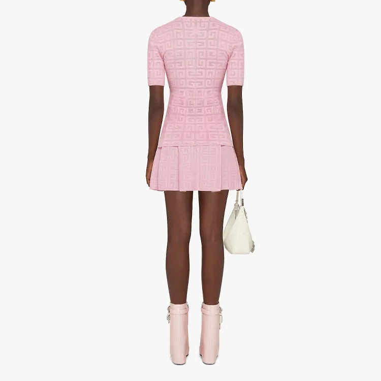 Givenchy 4G Pleated Skirt 'Light Pink'-2