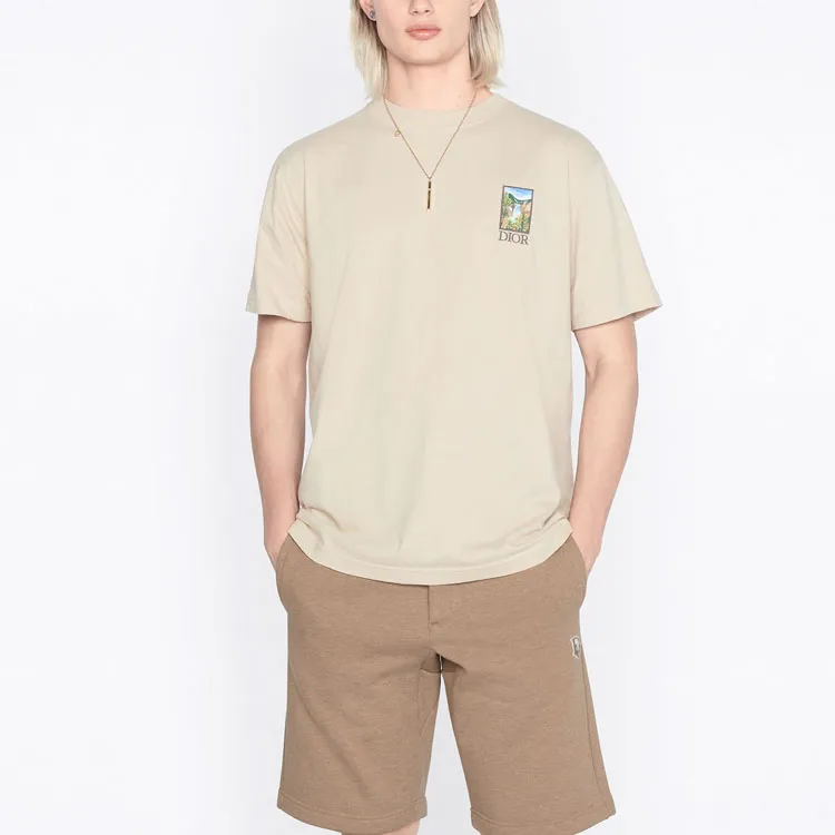 DIOR Dior Quarterly New Products SS22 Drop Shoulder Sleeve T Shirt Men's Ivory-2