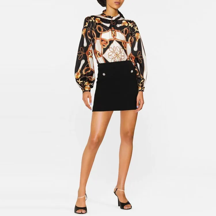MOSCHINO Baroque Pattern print Silk Shirt-3