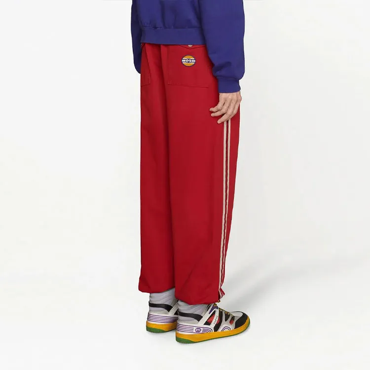 GUCCI Knitted Sports Pants Men's Red-3