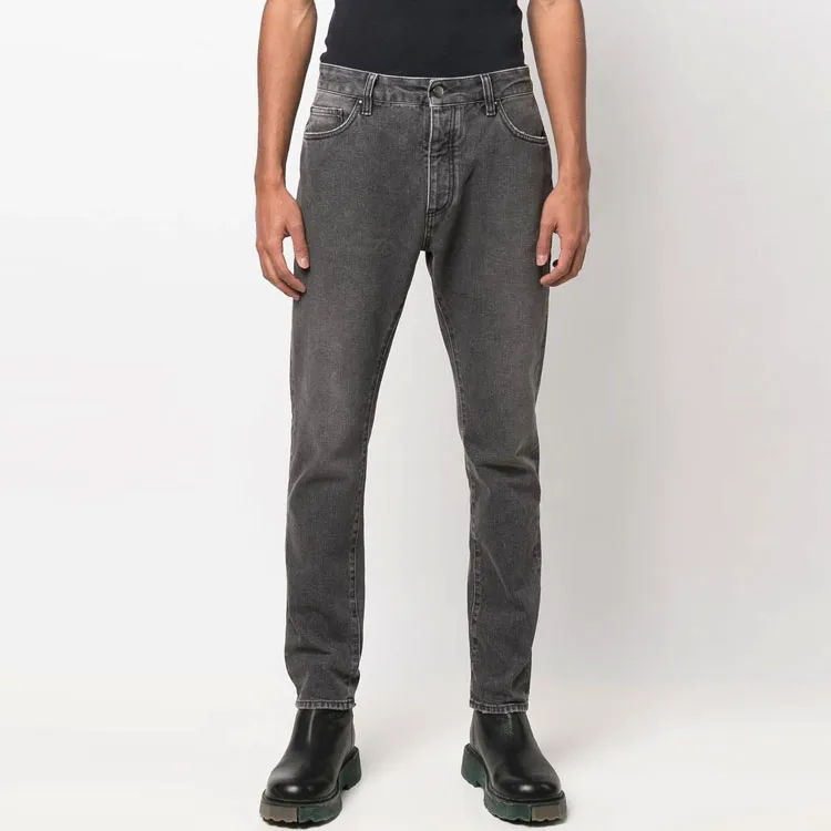 PALM ANGELS Logo Denim Straight Leg Jeans-2