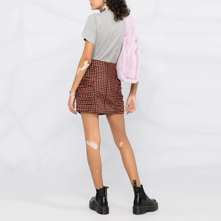 GANNI Casual Short Skirts Women's Brown-2
