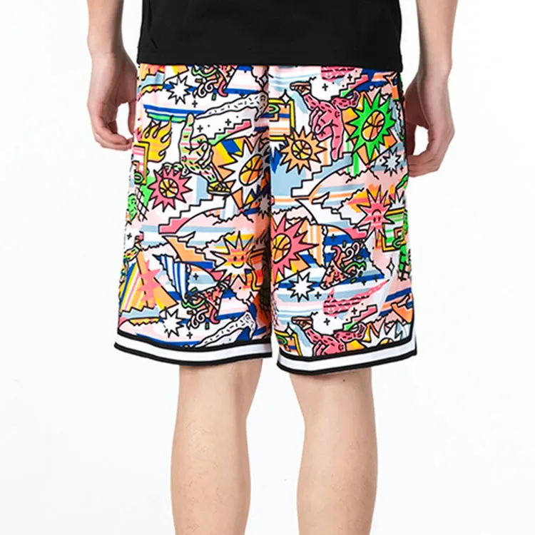 Nike Full Print Cartoon Pattern Breathable Sports Shorts Multicolor-3