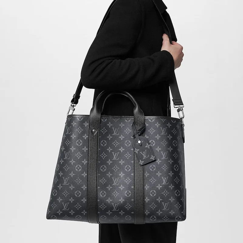 LOUIS VUITTON Weekend Tote Nm Black-8