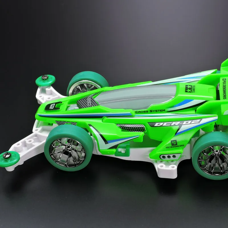 Tamiya Mini 4WD Car, Neon Green DCR 02 Model Kits 4.2cm-1