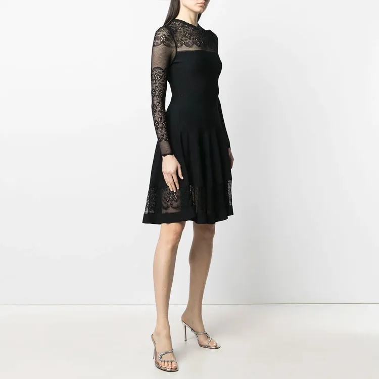 Alexander McQueen Long Sleeved Dress Women's Black-5