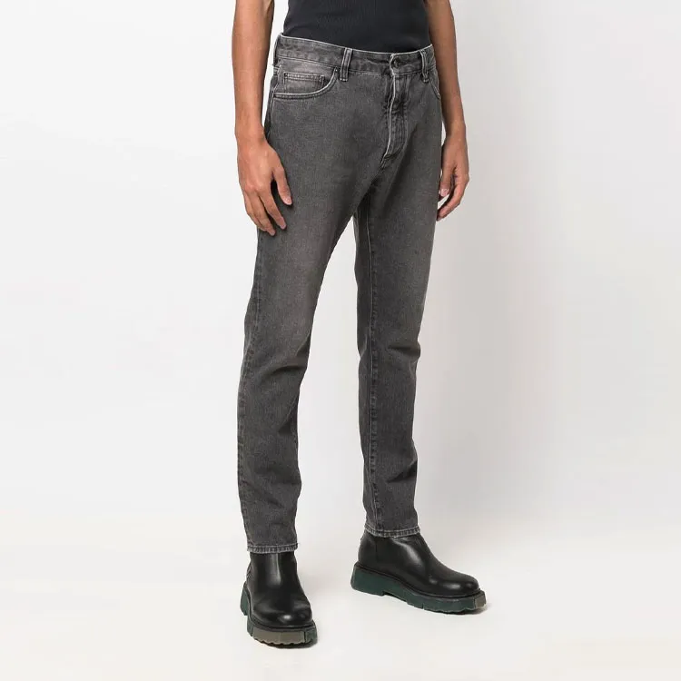 PALM ANGELS Logo Denim Straight Leg Jeans-3