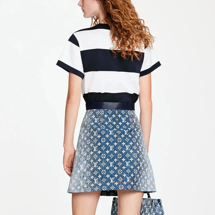 LOUIS VUITTON Striped Monogram Pocket T Shirt-3
