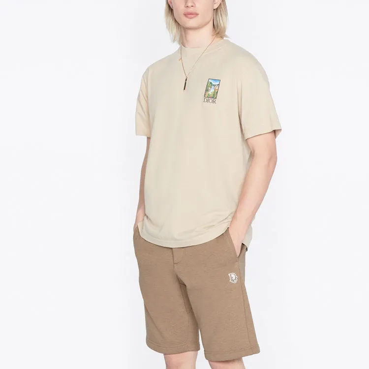 DIOR Dior Quarterly New Products SS22 Drop Shoulder Sleeve T Shirt Men's Ivory-4