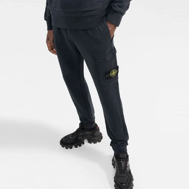 STONE ISLAND Knitted Sweatpants Men Blue-4