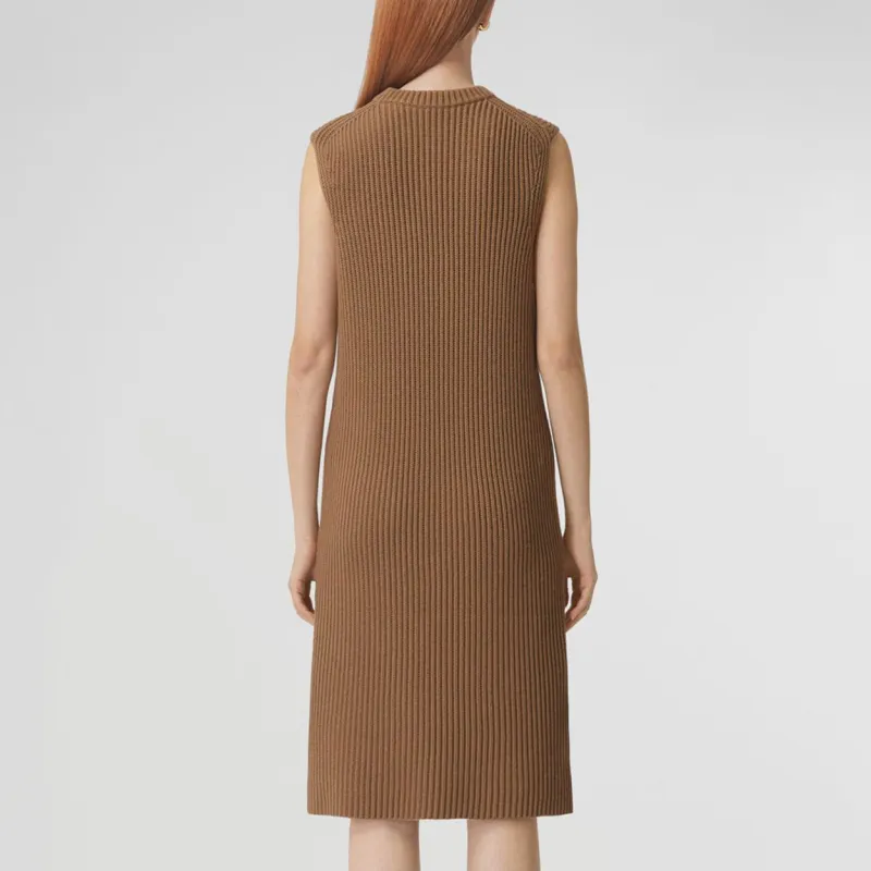 Burberry Sleeveless Dresses Women's Camel-3