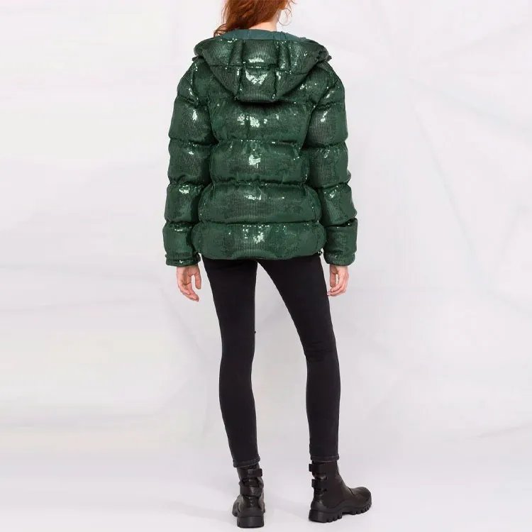 PINKO Puffer Jacket Women's Green-3