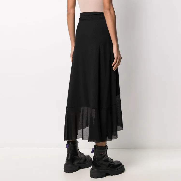 GANNI Casual Long Skirts Women's Black-2