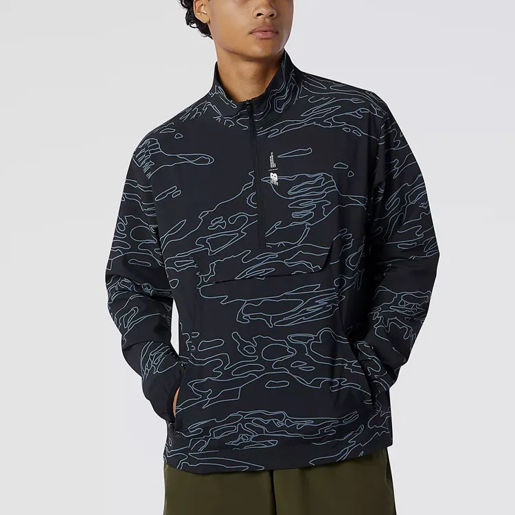 New Balance Printing Jacket Men's Black Print-2