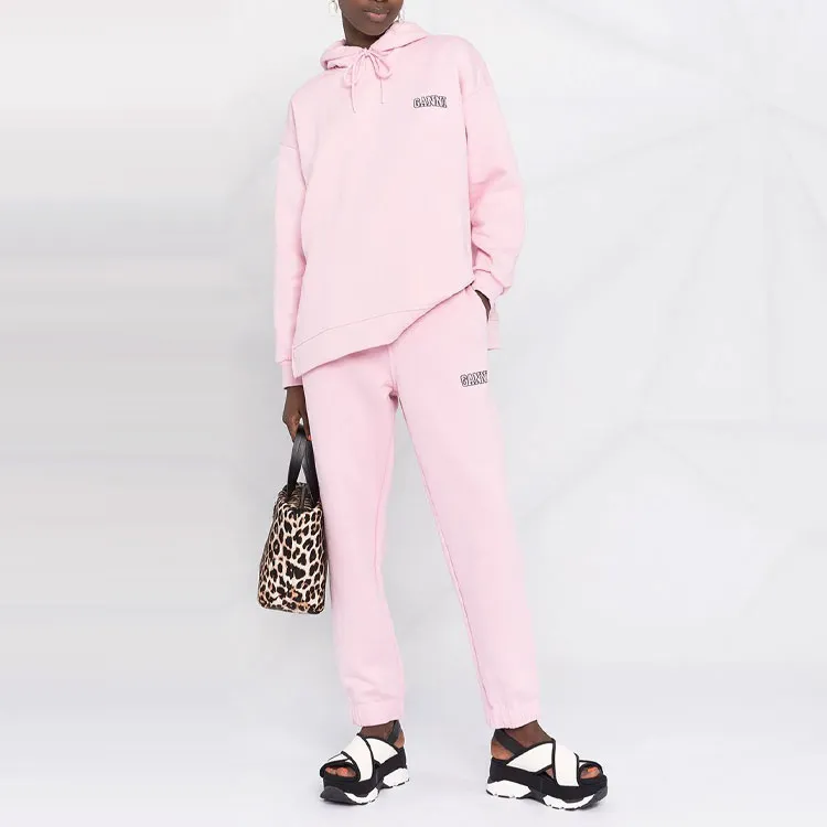 GANNI Knitted Sweatpants Women's Pink-1