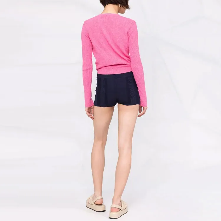 Jacquemus Le Short Basgia Ribbed Mini Shorts-2