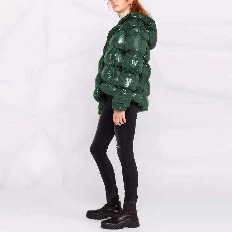PINKO Puffer Jacket Women's Green-4