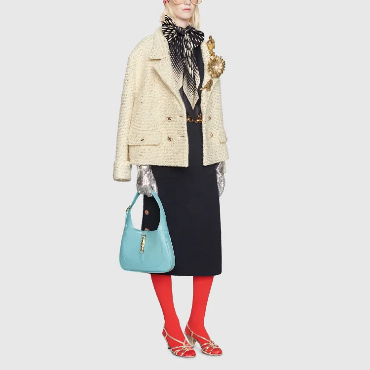 GUCCI Long Sleeved Dresses Women's Dark Blue-3