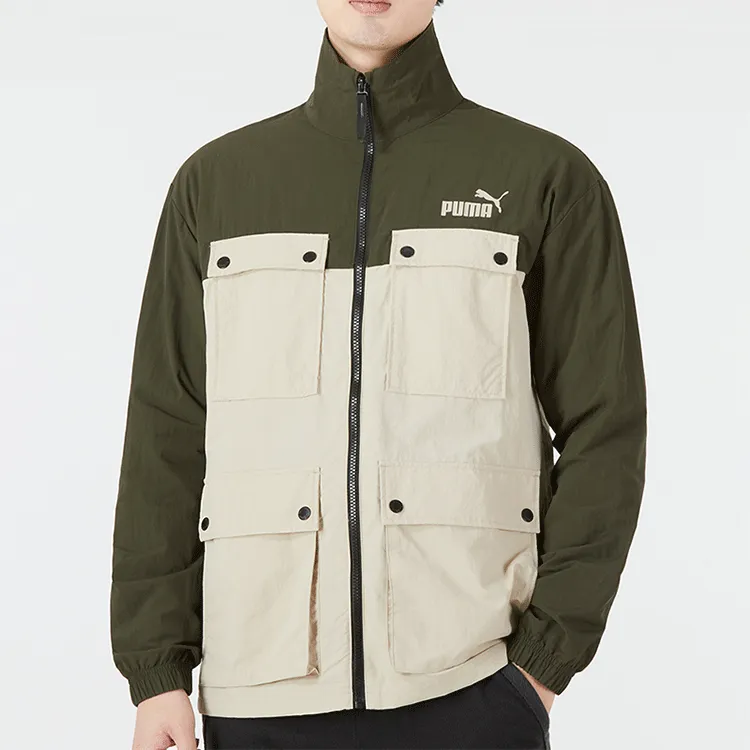 PUMA Jackets Men Olive Green-1