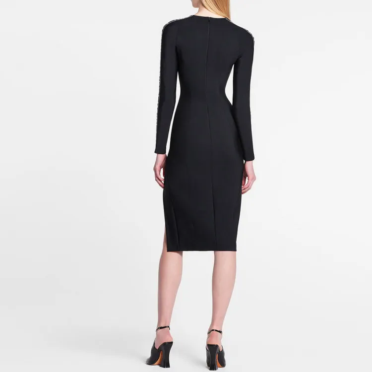Lanvin SS22 Long Sleeved Dress Women's Black-2
