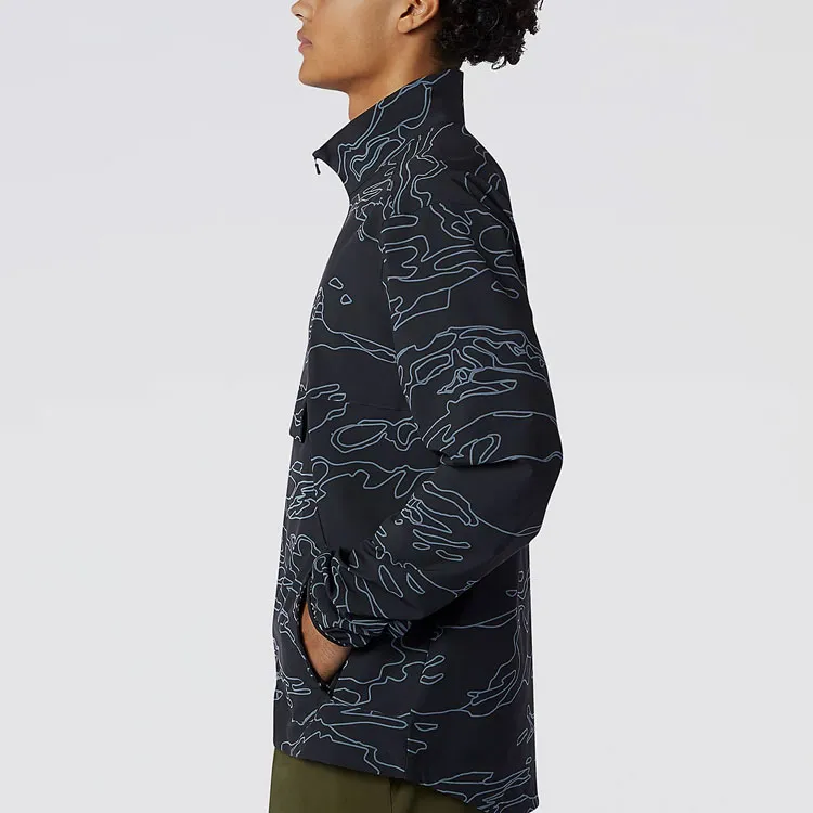 New Balance Printing Jacket Men's Black Print-4